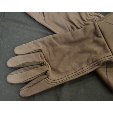 Gants cuir chocolat